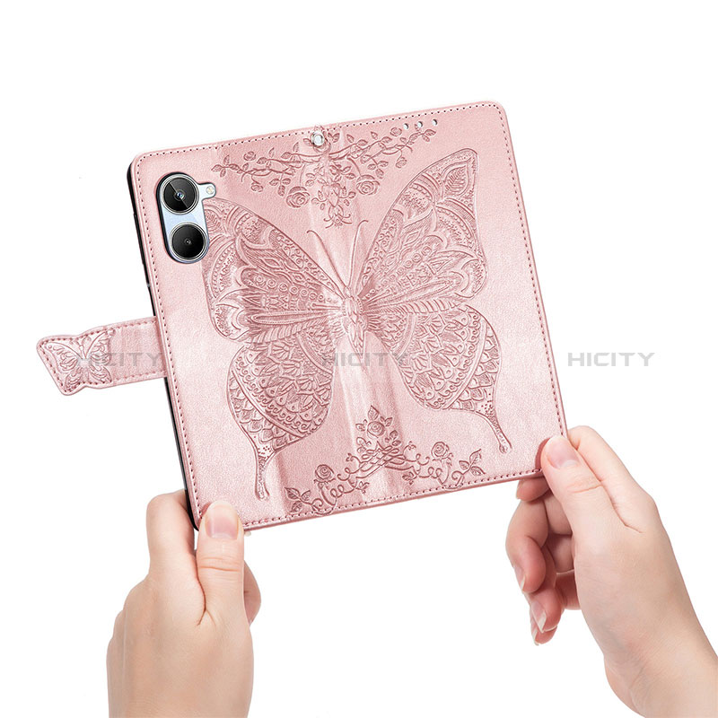 Funda de Cuero Cartera con Soporte Mariposa Carcasa para Realme 10 4G