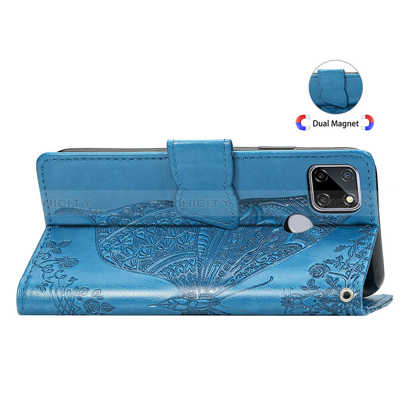 Funda de Cuero Cartera con Soporte Mariposa Carcasa para Realme 7i RMX2193