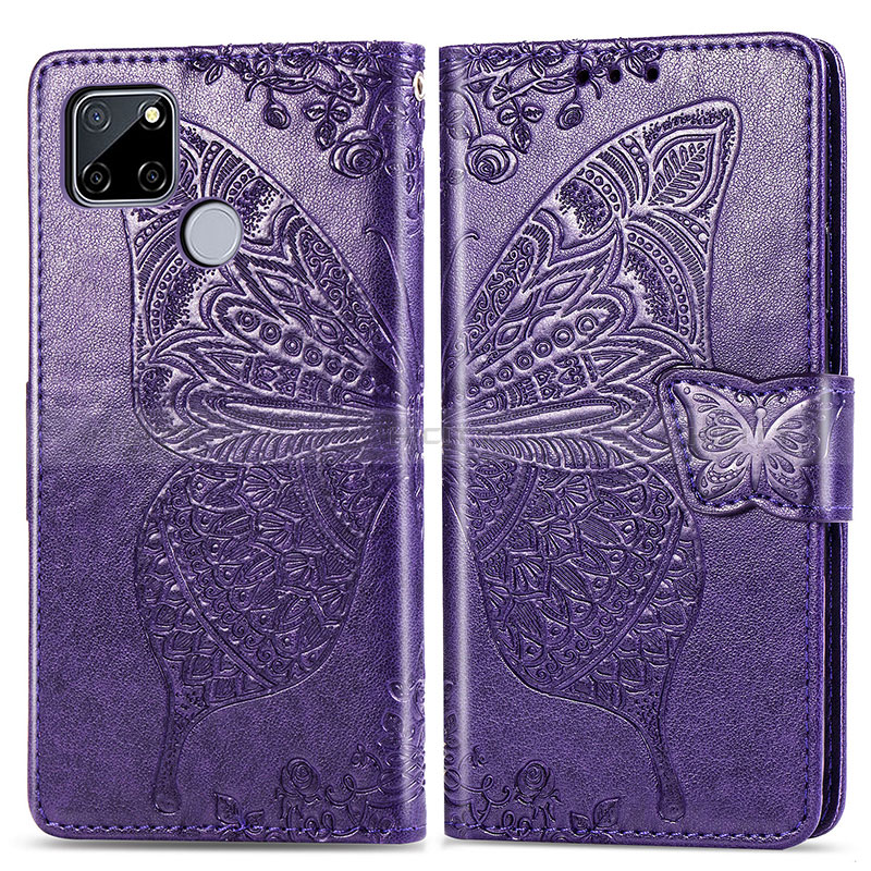 Funda de Cuero Cartera con Soporte Mariposa Carcasa para Realme 7i RMX2193