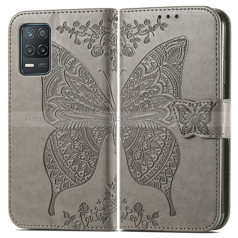 Funda de Cuero Cartera con Soporte Mariposa Carcasa para Realme 8 5G