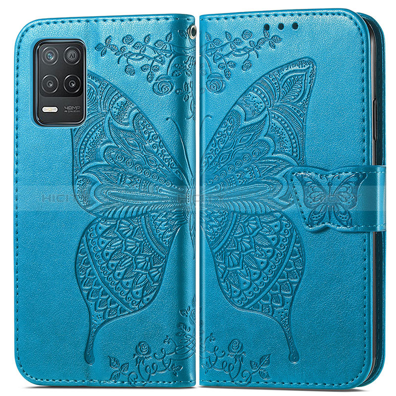 Funda de Cuero Cartera con Soporte Mariposa Carcasa para Realme 8 5G