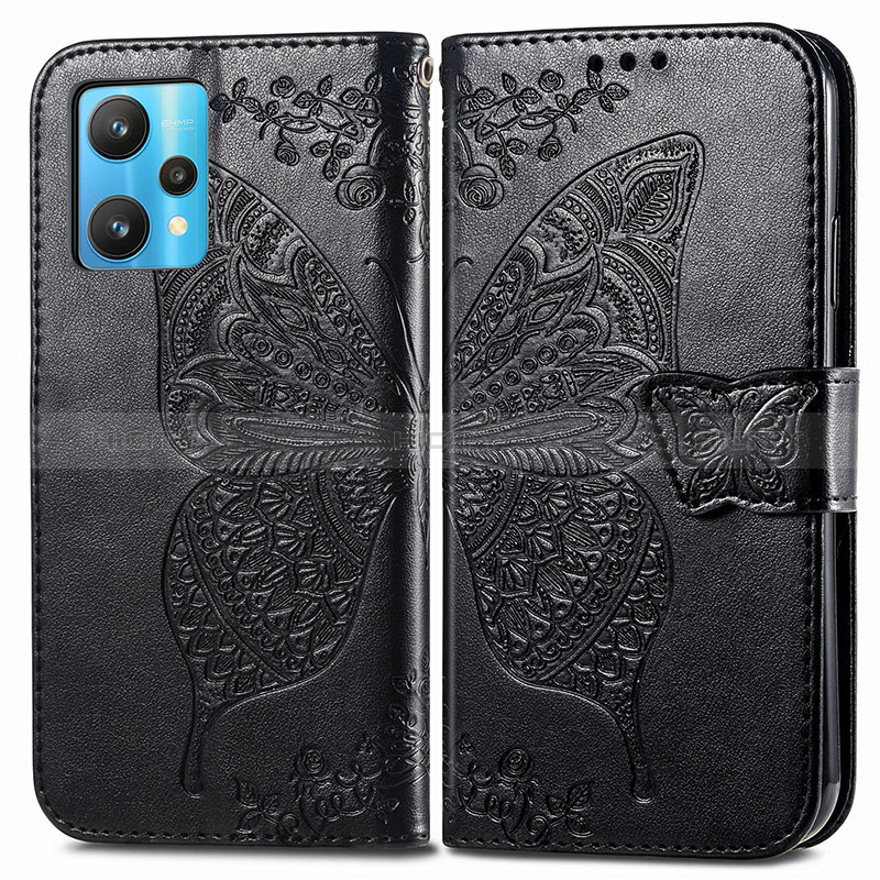 Funda de Cuero Cartera con Soporte Mariposa Carcasa para Realme 9 4G