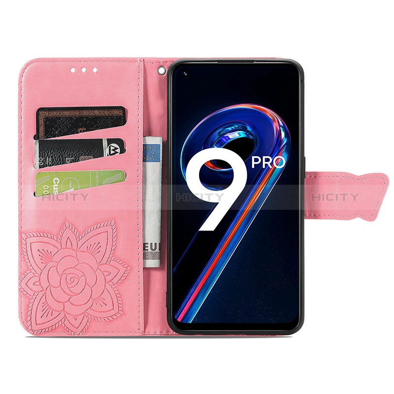 Funda de Cuero Cartera con Soporte Mariposa Carcasa para Realme 9 5G