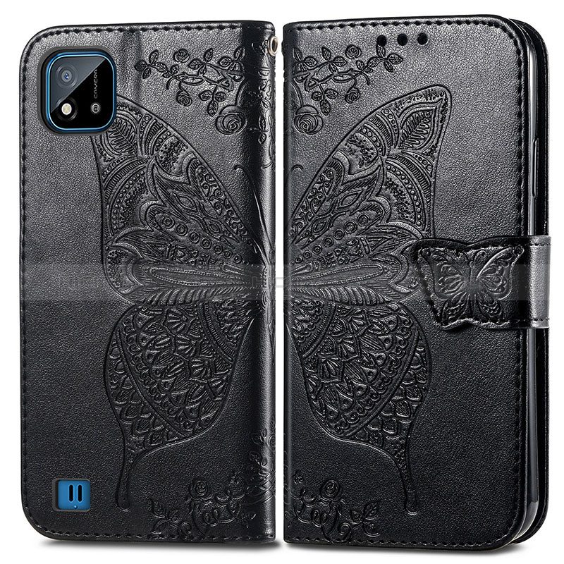 Funda de Cuero Cartera con Soporte Mariposa Carcasa para Realme C11 (2021)