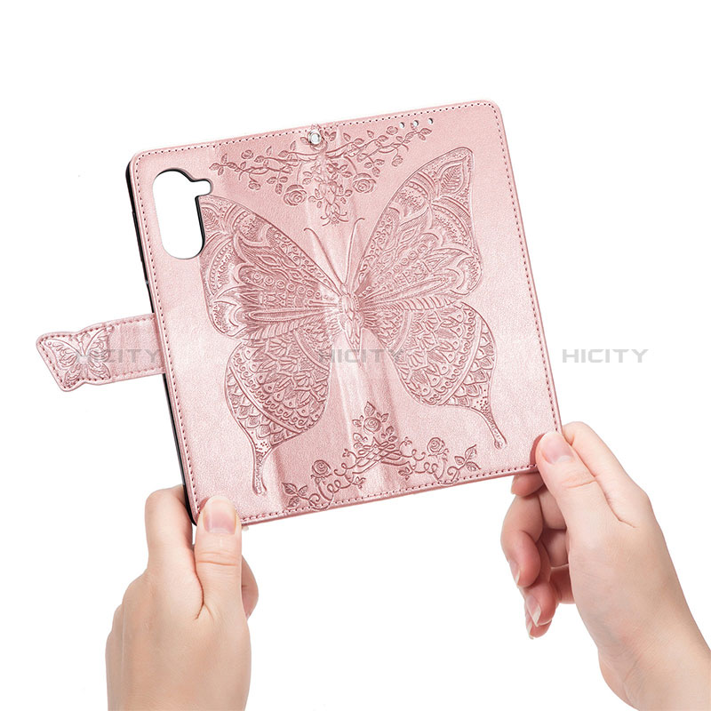 Funda de Cuero Cartera con Soporte Mariposa Carcasa para Realme C33