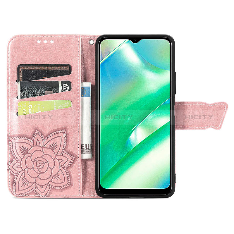 Funda de Cuero Cartera con Soporte Mariposa Carcasa para Realme C33 (2023)