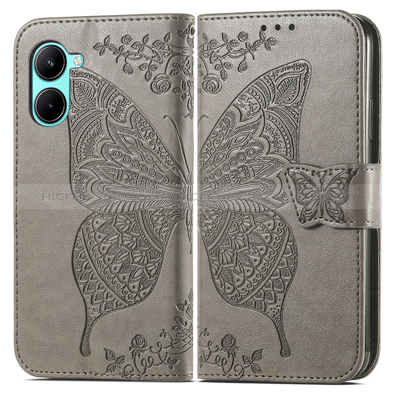 Funda de Cuero Cartera con Soporte Mariposa Carcasa para Realme C33 (2023)