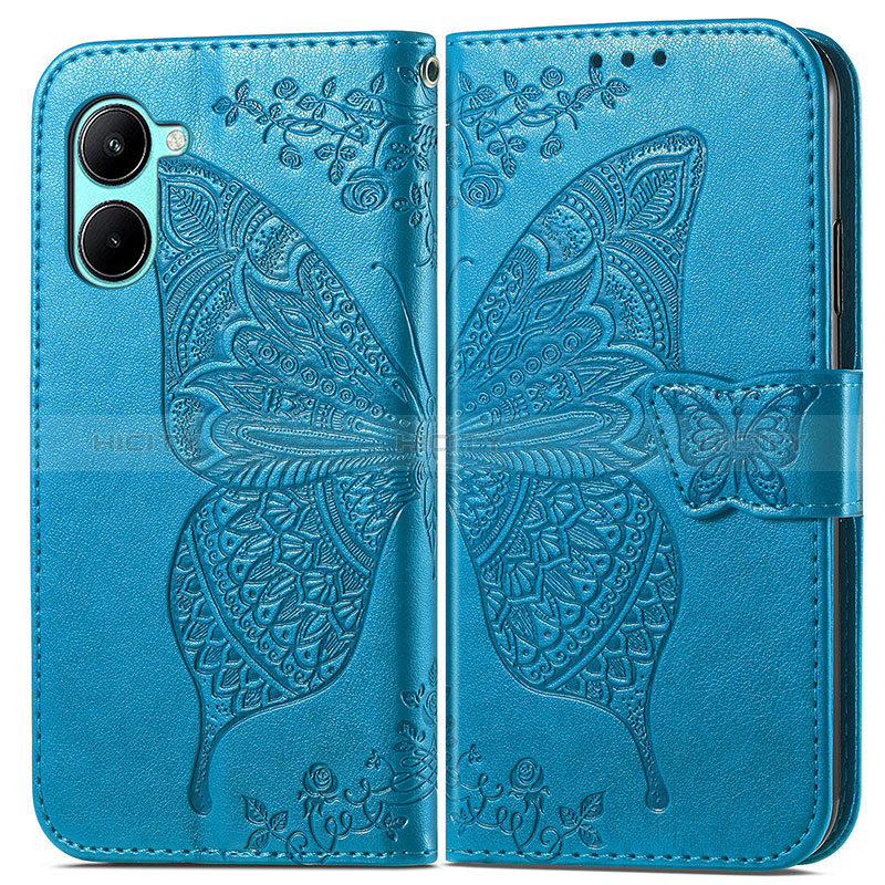 Funda de Cuero Cartera con Soporte Mariposa Carcasa para Realme C33