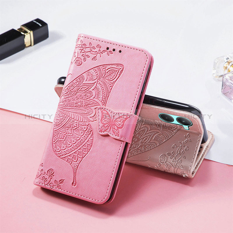 Funda de Cuero Cartera con Soporte Mariposa Carcasa para Realme C33