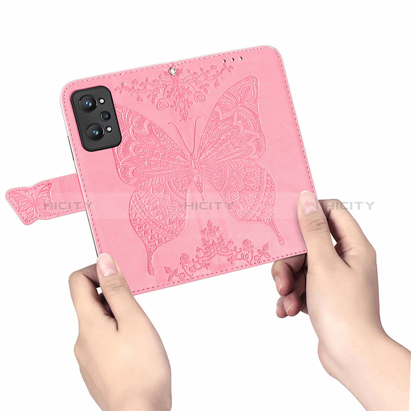 Funda de Cuero Cartera con Soporte Mariposa Carcasa para Realme GT Neo 3T 5G