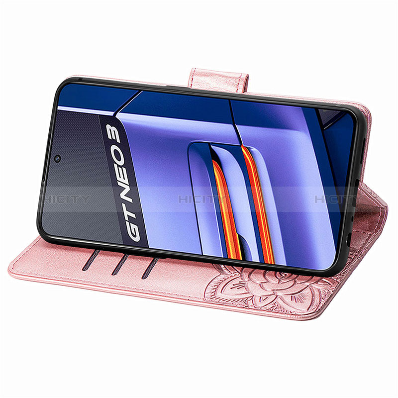 Funda de Cuero Cartera con Soporte Mariposa Carcasa para Realme GT Neo3 5G