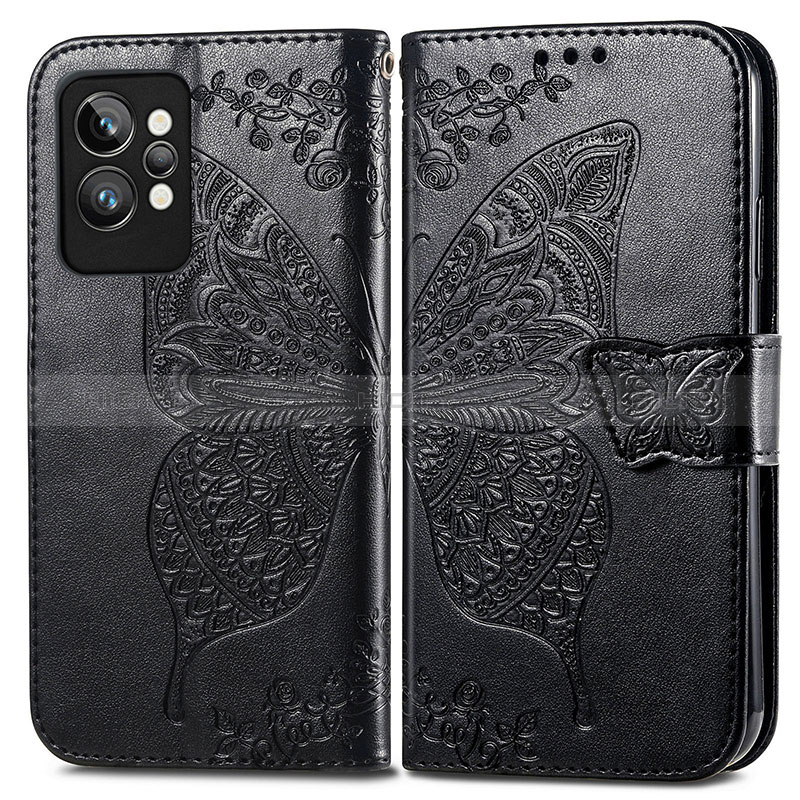 Funda de Cuero Cartera con Soporte Mariposa Carcasa para Realme GT2 Pro 5G