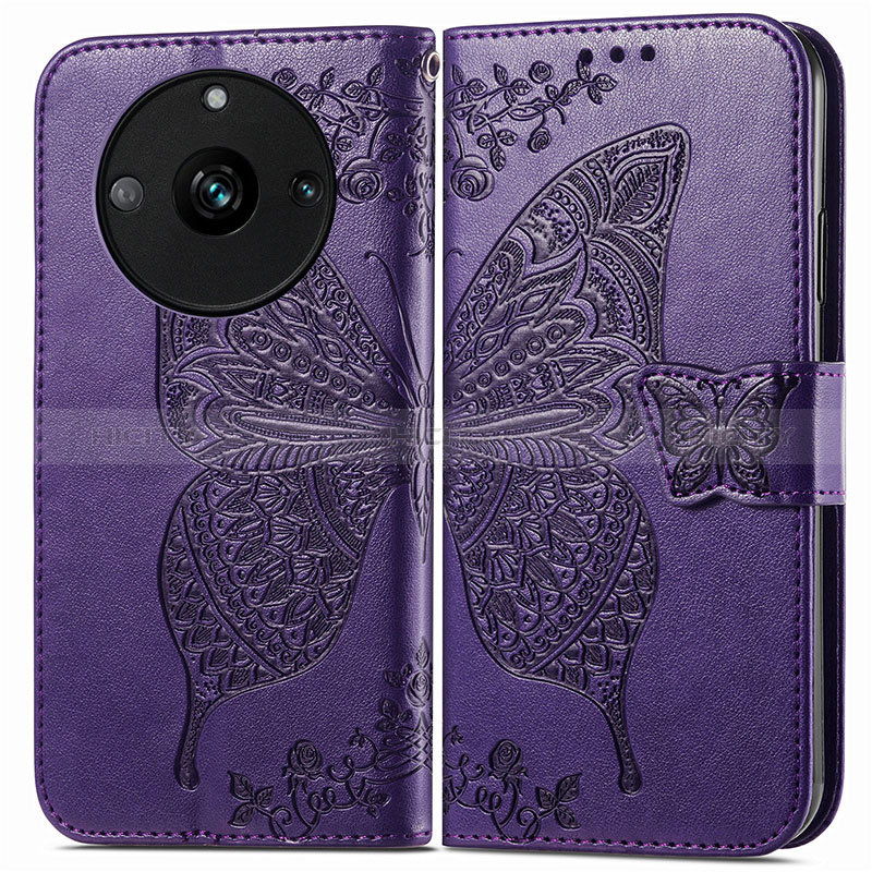 Funda de Cuero Cartera con Soporte Mariposa Carcasa para Realme Narzo 60 Pro 5G