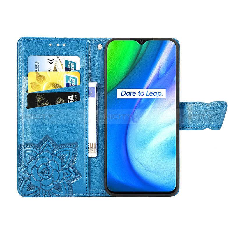 Funda de Cuero Cartera con Soporte Mariposa Carcasa para Realme Q2i 5G