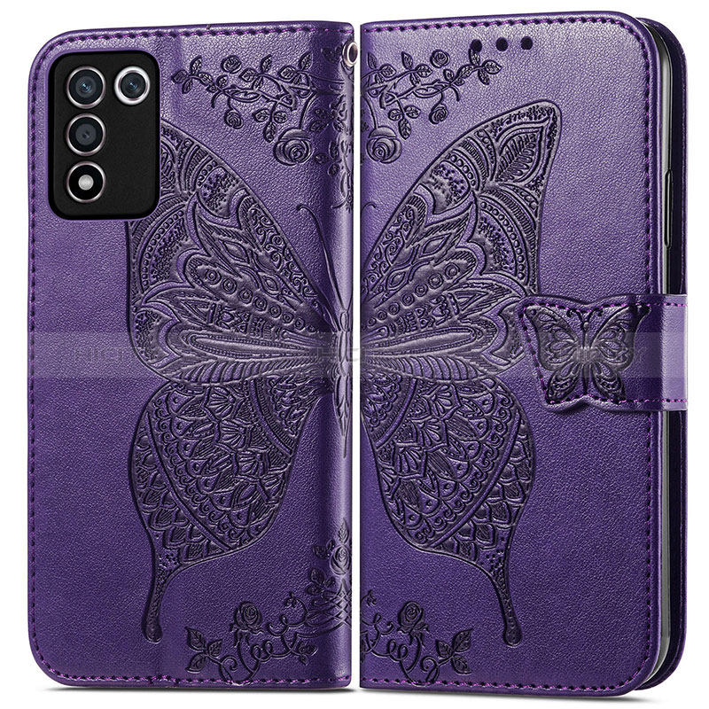 Funda de Cuero Cartera con Soporte Mariposa Carcasa para Realme Q3t 5G