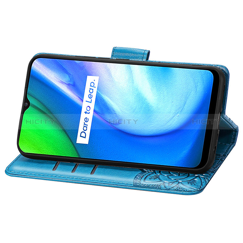 Funda de Cuero Cartera con Soporte Mariposa Carcasa para Realme V3 5G