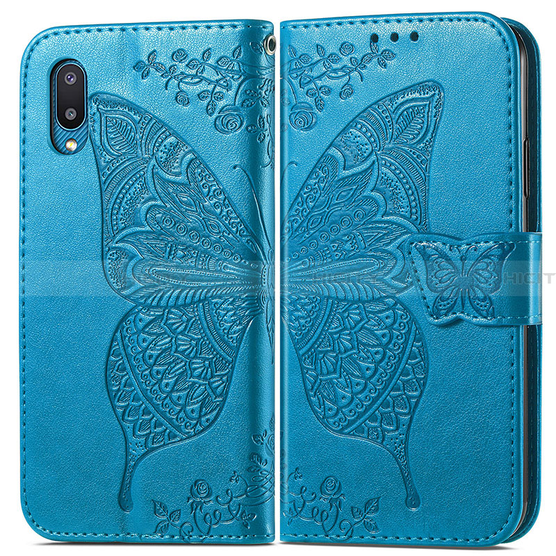 Funda de Cuero Cartera con Soporte Mariposa Carcasa para Samsung Galaxy A02