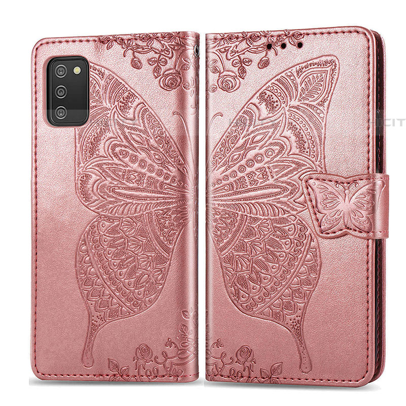 Funda de Cuero Cartera con Soporte Mariposa Carcasa para Samsung Galaxy A03s