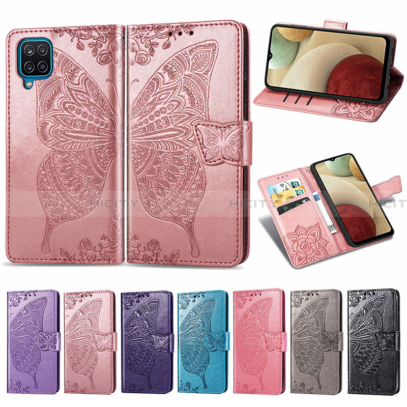 Funda de Cuero Cartera con Soporte Mariposa Carcasa para Samsung Galaxy A22 4G