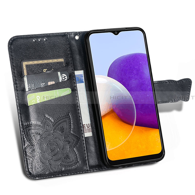 Funda de Cuero Cartera con Soporte Mariposa Carcasa para Samsung Galaxy A22 5G