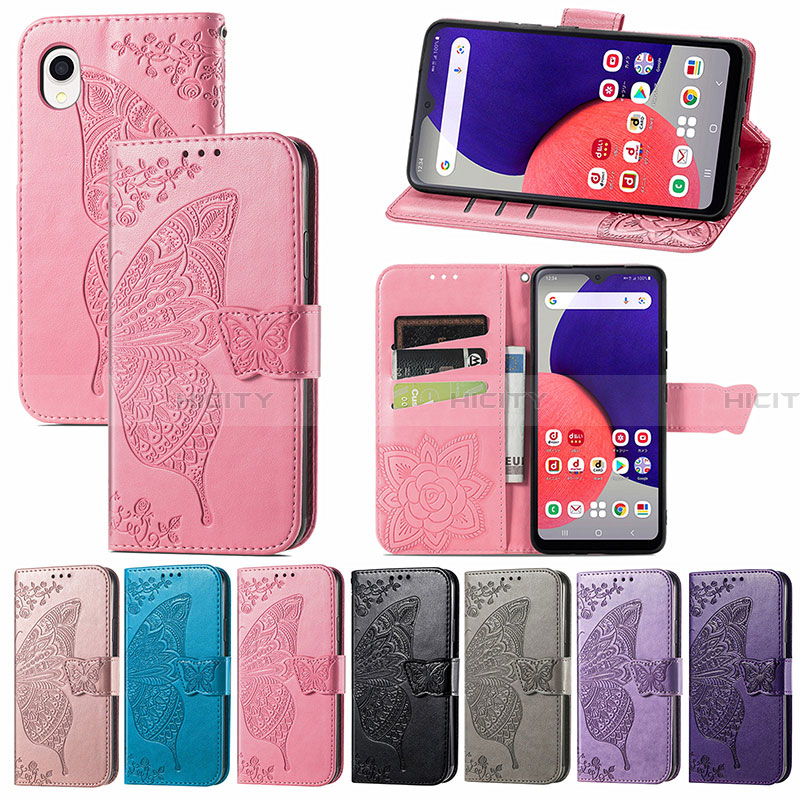 Funda de Cuero Cartera con Soporte Mariposa Carcasa para Samsung Galaxy A22 5G SC-56B