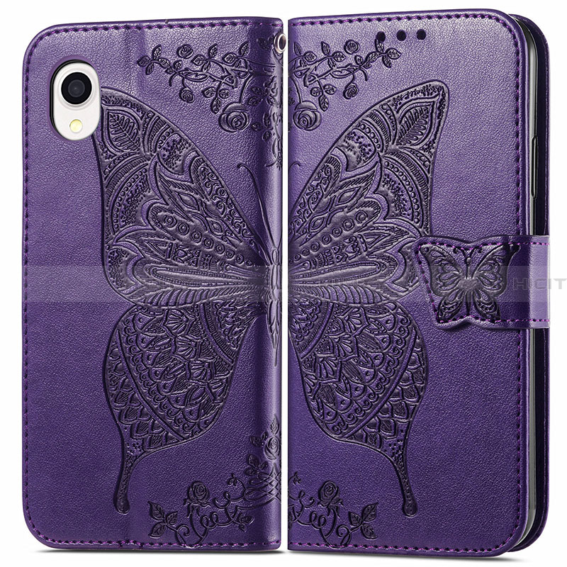 Funda de Cuero Cartera con Soporte Mariposa Carcasa para Samsung Galaxy A22 5G SC-56B