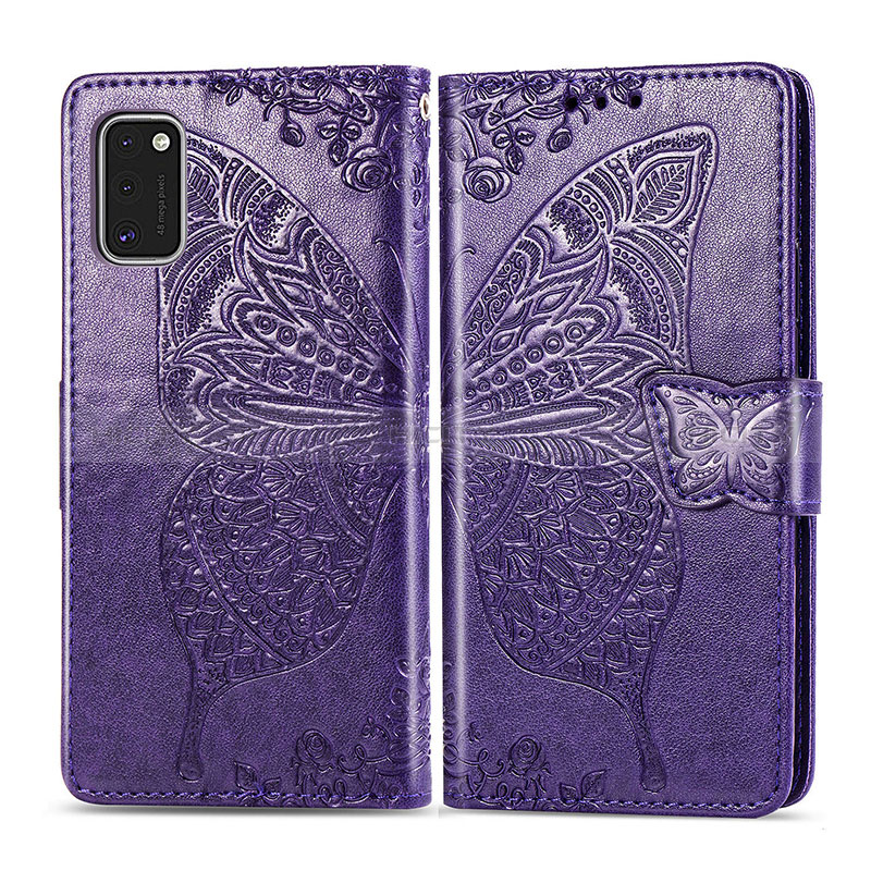 Funda de Cuero Cartera con Soporte Mariposa Carcasa para Samsung Galaxy A41