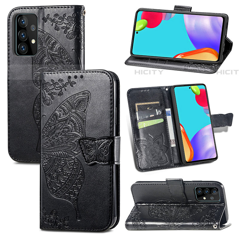 Funda de Cuero Cartera con Soporte Mariposa Carcasa para Samsung Galaxy A52 4G