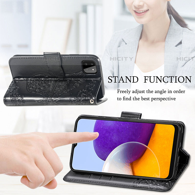 Funda de Cuero Cartera con Soporte Mariposa Carcasa para Samsung Galaxy F42 5G