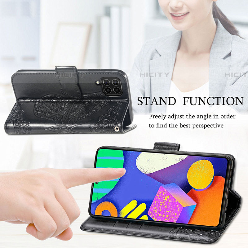 Funda de Cuero Cartera con Soporte Mariposa Carcasa para Samsung Galaxy F62 5G