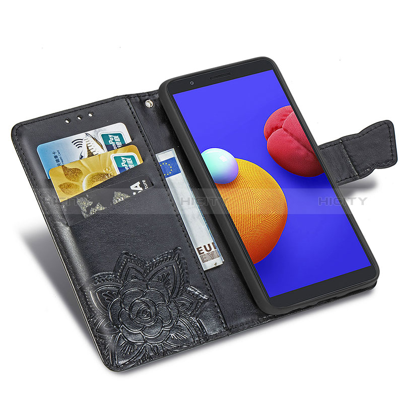 Funda de Cuero Cartera con Soporte Mariposa Carcasa para Samsung Galaxy M01 Core