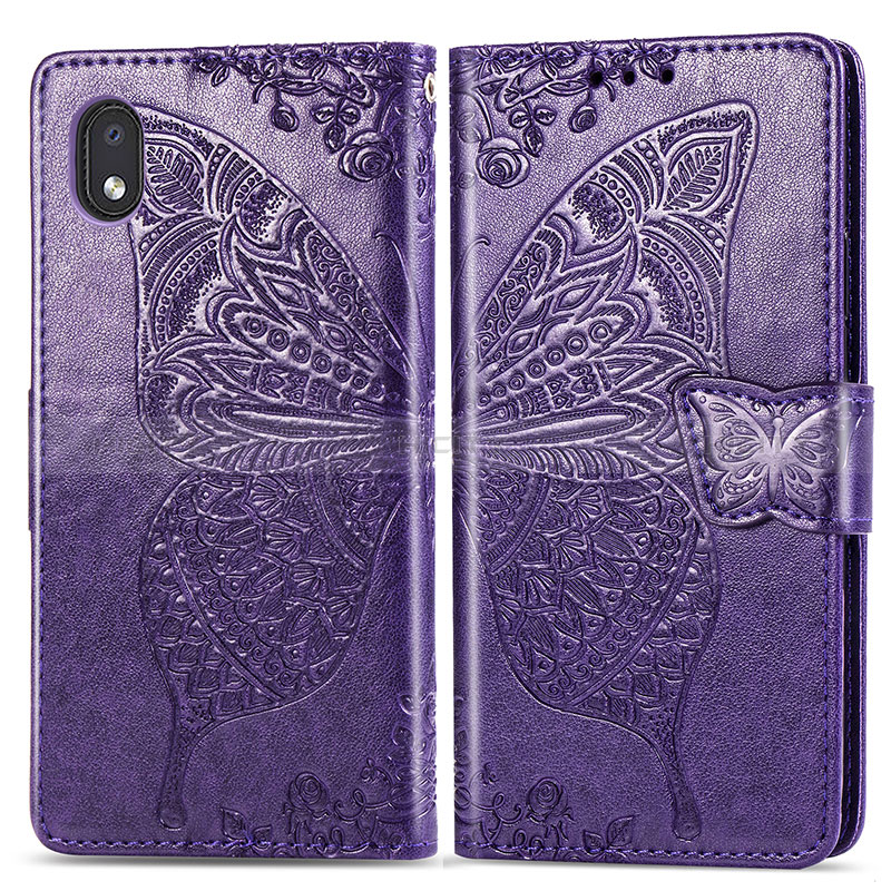 Funda de Cuero Cartera con Soporte Mariposa Carcasa para Samsung Galaxy M01 Core