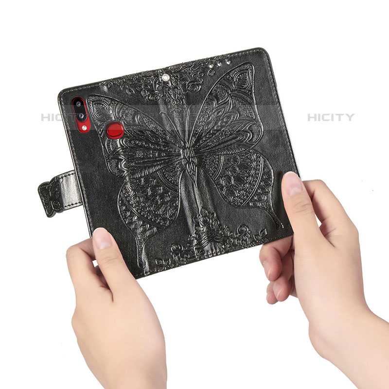 Funda de Cuero Cartera con Soporte Mariposa Carcasa para Samsung Galaxy M01s