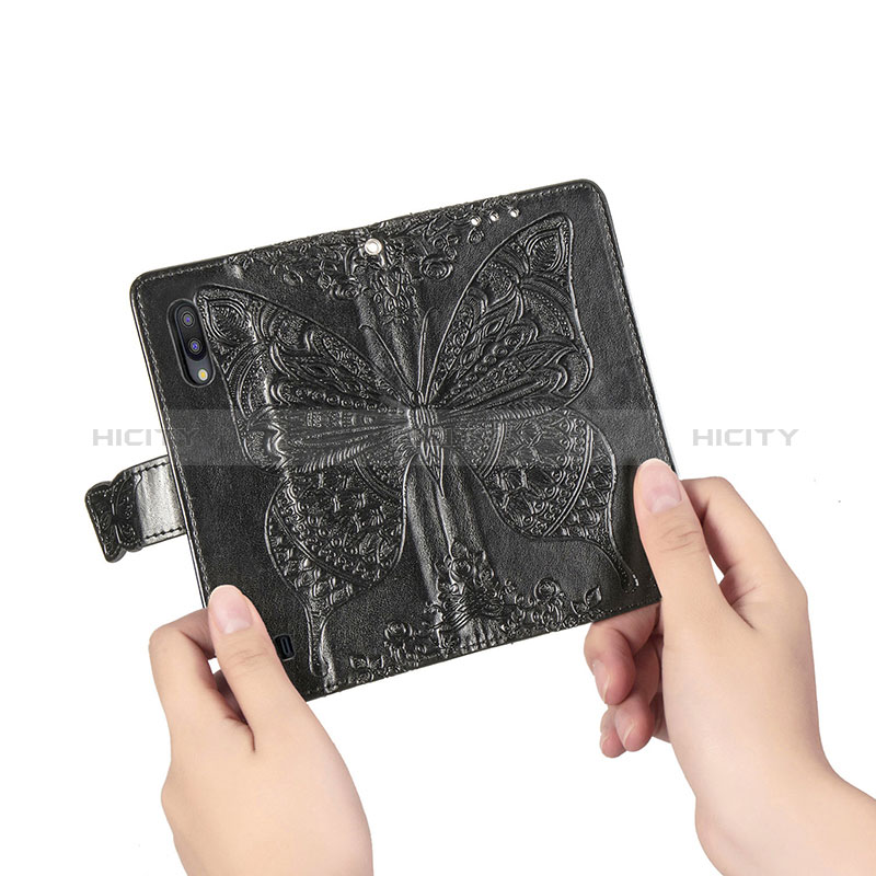 Funda de Cuero Cartera con Soporte Mariposa Carcasa para Samsung Galaxy M10