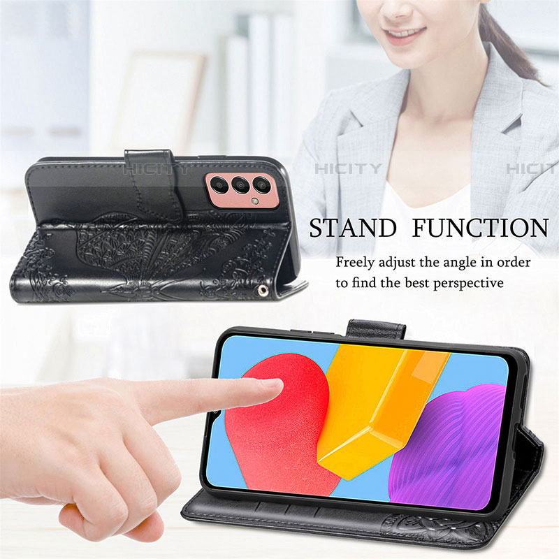 Funda de Cuero Cartera con Soporte Mariposa Carcasa para Samsung Galaxy M13 4G