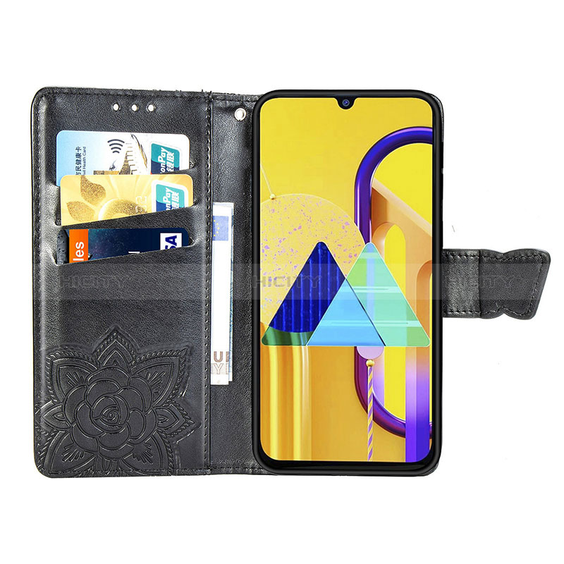 Funda de Cuero Cartera con Soporte Mariposa Carcasa para Samsung Galaxy M21