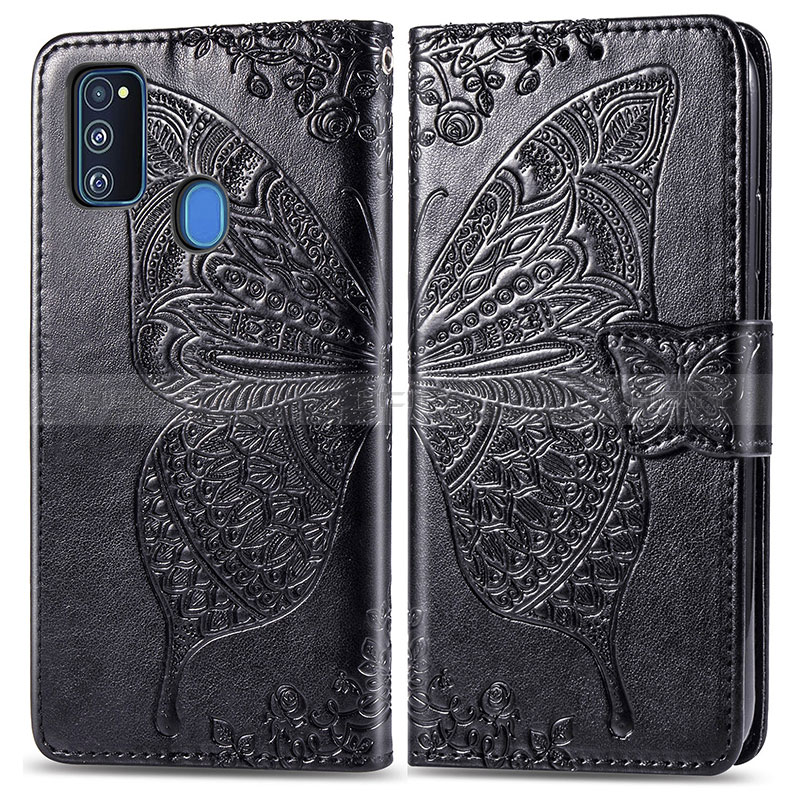 Funda de Cuero Cartera con Soporte Mariposa Carcasa para Samsung Galaxy M21