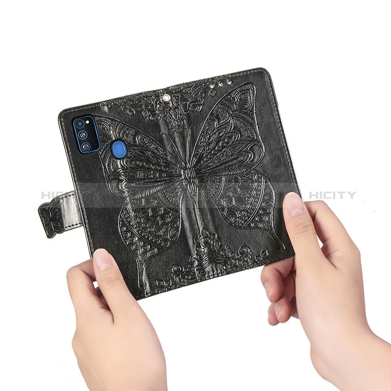 Funda de Cuero Cartera con Soporte Mariposa Carcasa para Samsung Galaxy M30s