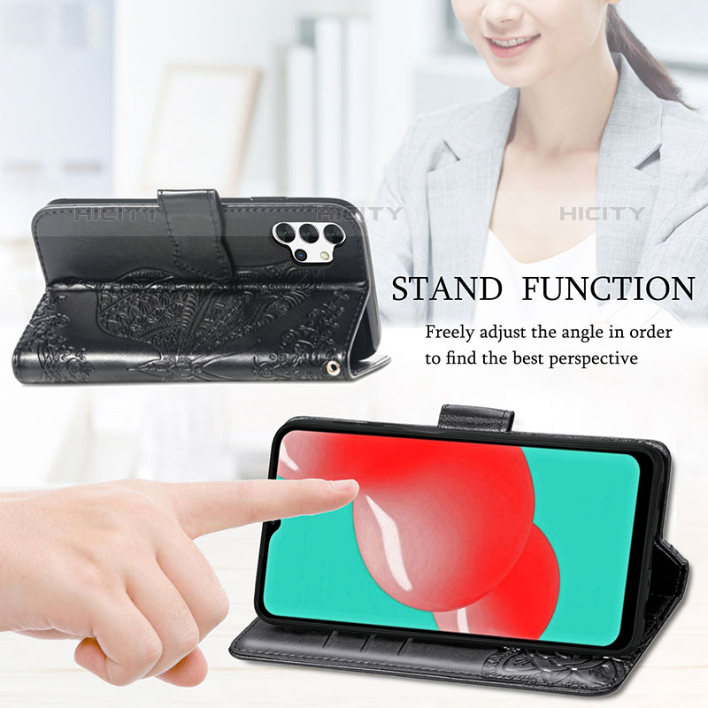 Funda de Cuero Cartera con Soporte Mariposa Carcasa para Samsung Galaxy M32 5G