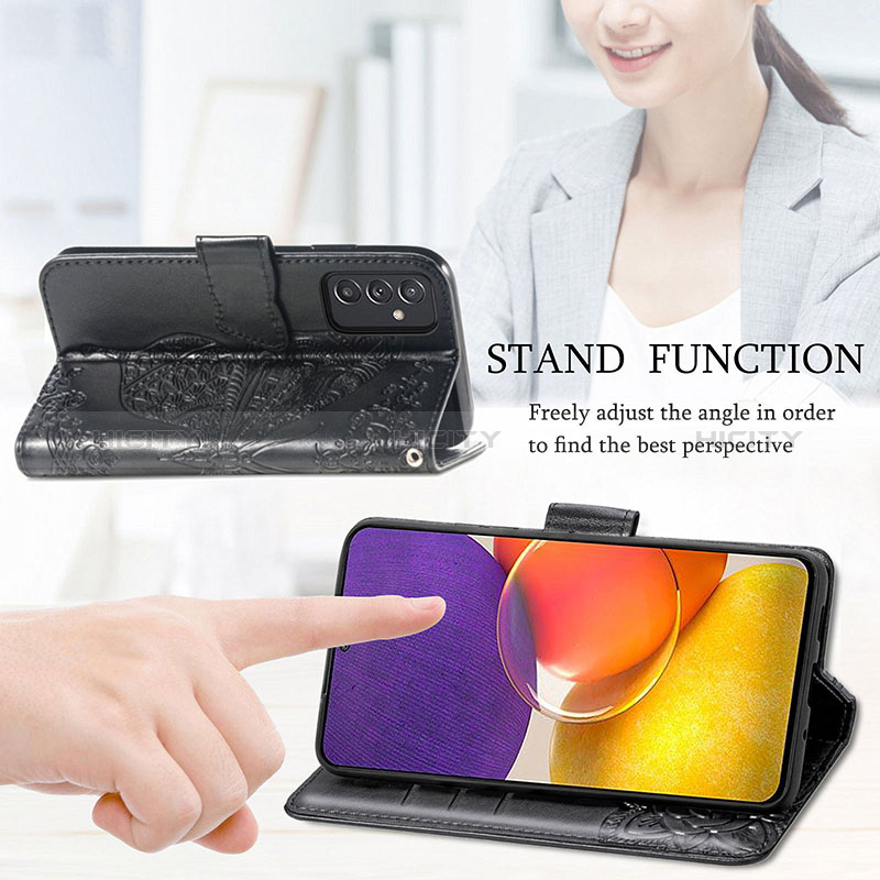 Funda de Cuero Cartera con Soporte Mariposa Carcasa para Samsung Galaxy Quantum2 5G