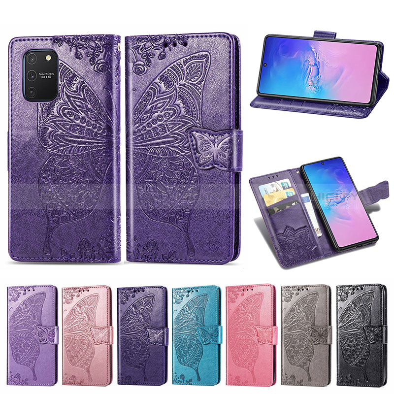 Funda de Cuero Cartera con Soporte Mariposa Carcasa para Samsung Galaxy S10 Lite