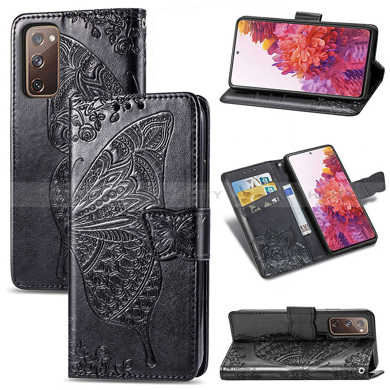 Funda de Cuero Cartera con Soporte Mariposa Carcasa para Samsung Galaxy S20 Lite 5G