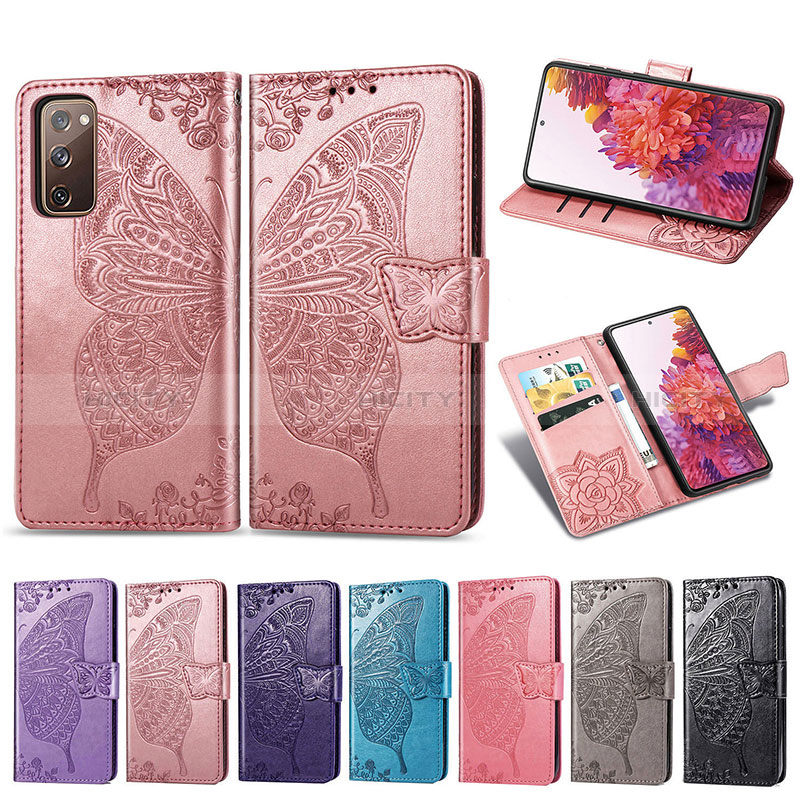 Funda de Cuero Cartera con Soporte Mariposa Carcasa para Samsung Galaxy S20 Lite 5G