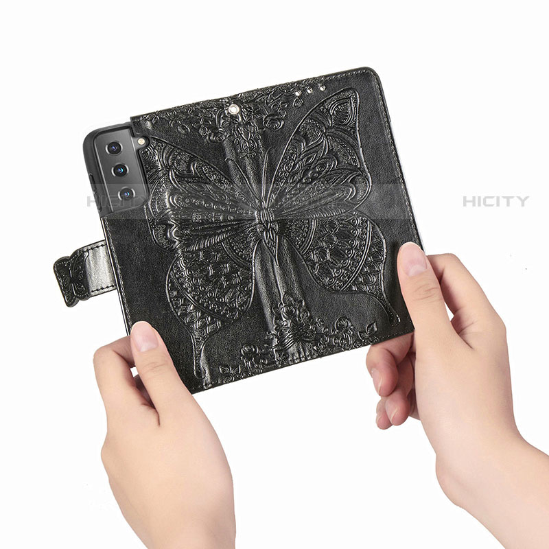 Funda de Cuero Cartera con Soporte Mariposa Carcasa para Samsung Galaxy S21 5G