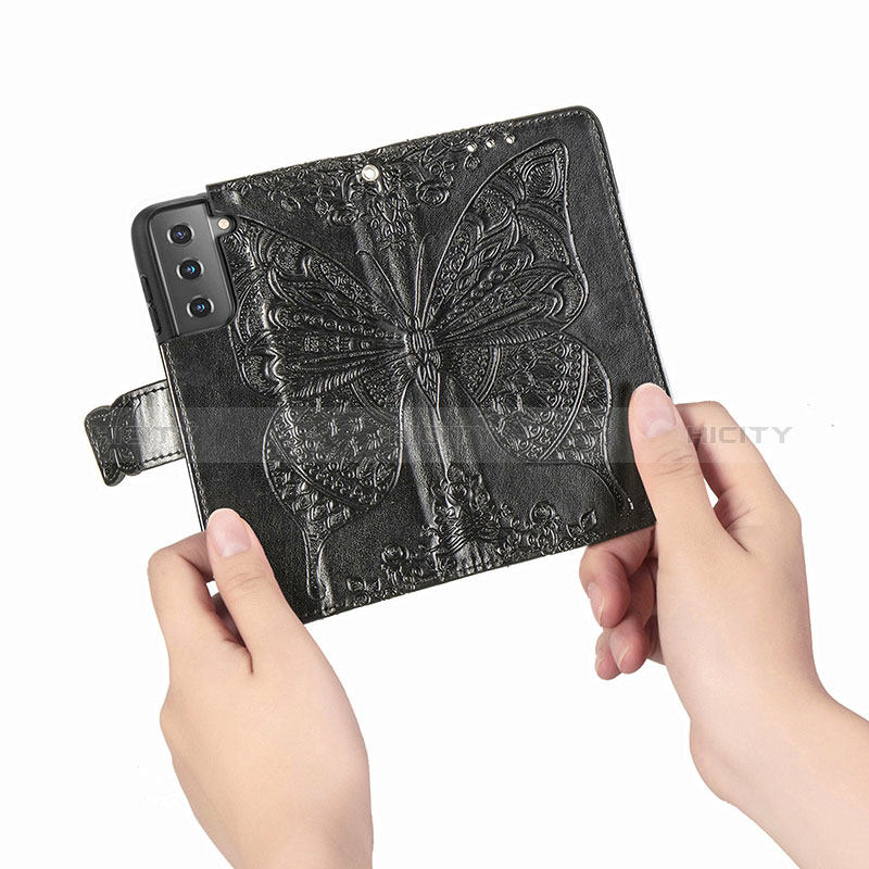 Funda de Cuero Cartera con Soporte Mariposa Carcasa para Samsung Galaxy S24 Plus 5G