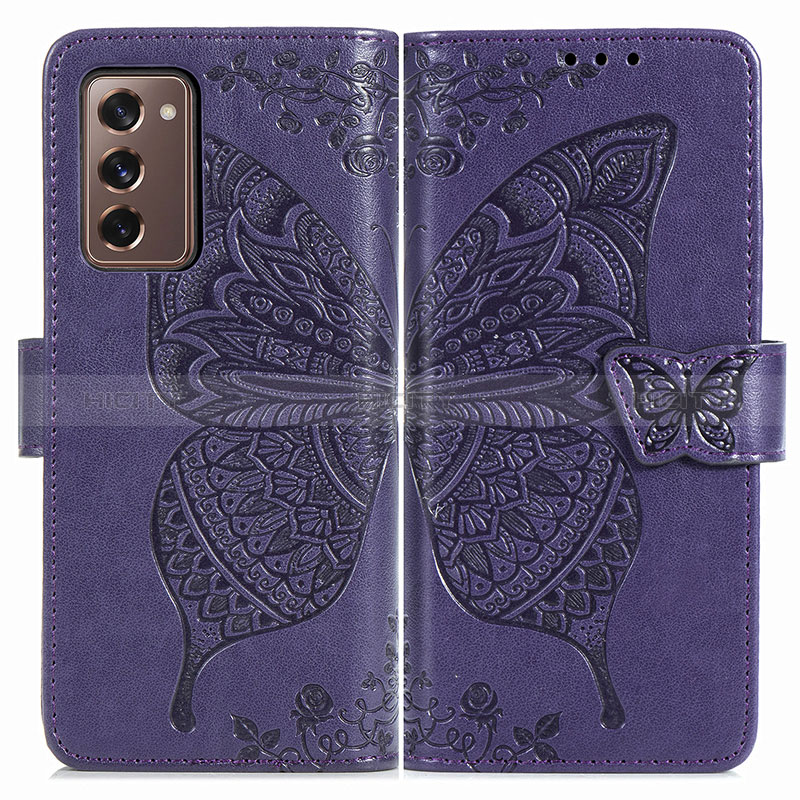 Funda de Cuero Cartera con Soporte Mariposa Carcasa para Samsung Galaxy Z Fold2 5G