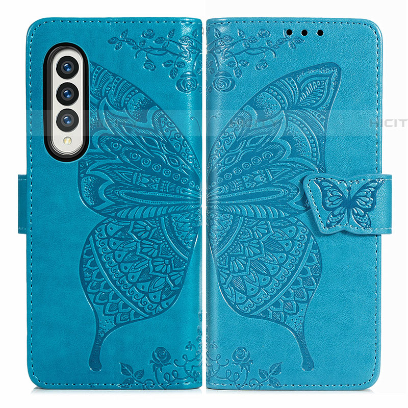 Funda de Cuero Cartera con Soporte Mariposa Carcasa para Samsung Galaxy Z Fold4 5G