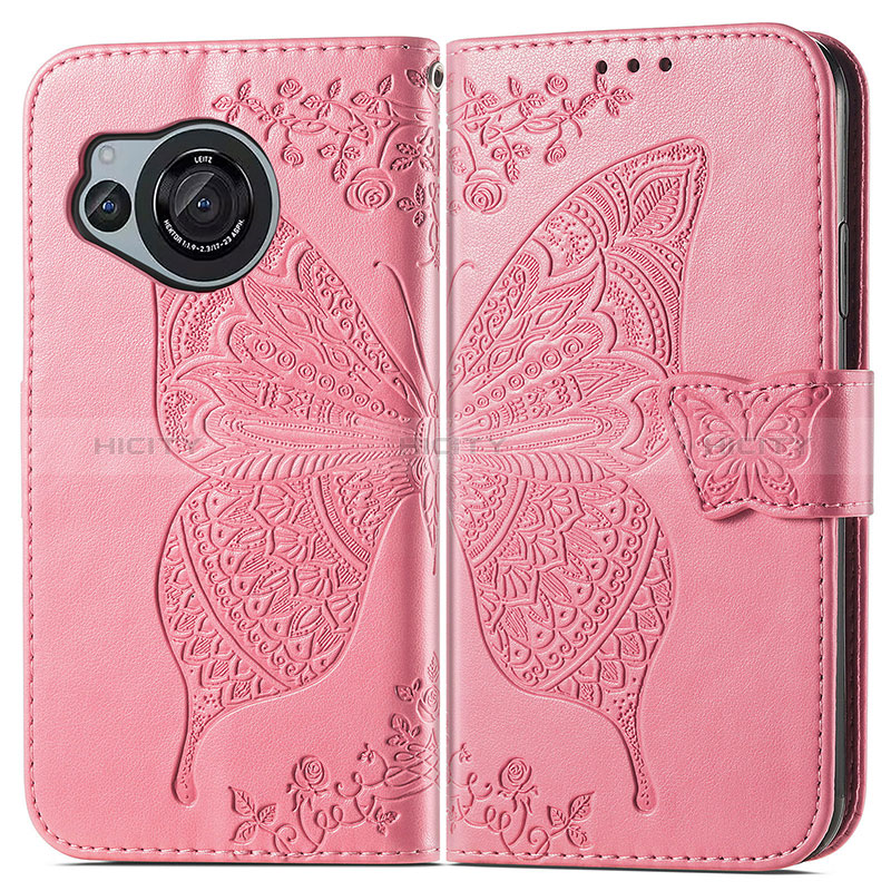 Funda de Cuero Cartera con Soporte Mariposa Carcasa para Sharp Aquos R8s