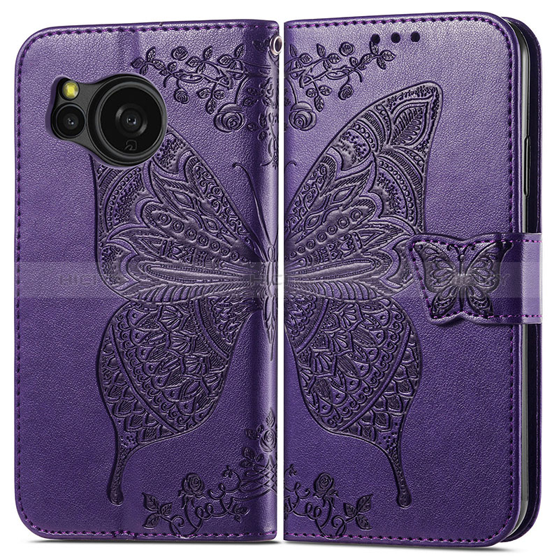 Funda de Cuero Cartera con Soporte Mariposa Carcasa para Sharp Aquos Sense8