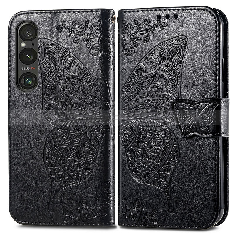 Funda de Cuero Cartera con Soporte Mariposa Carcasa para Sony Xperia 1 V